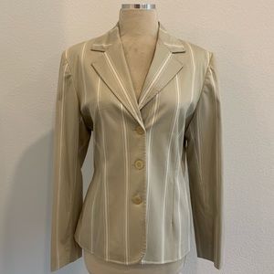 Vintage Blazer Cream/White Color 98%Cotton 2% Elastane, Size: M, UK:12, EUR:38